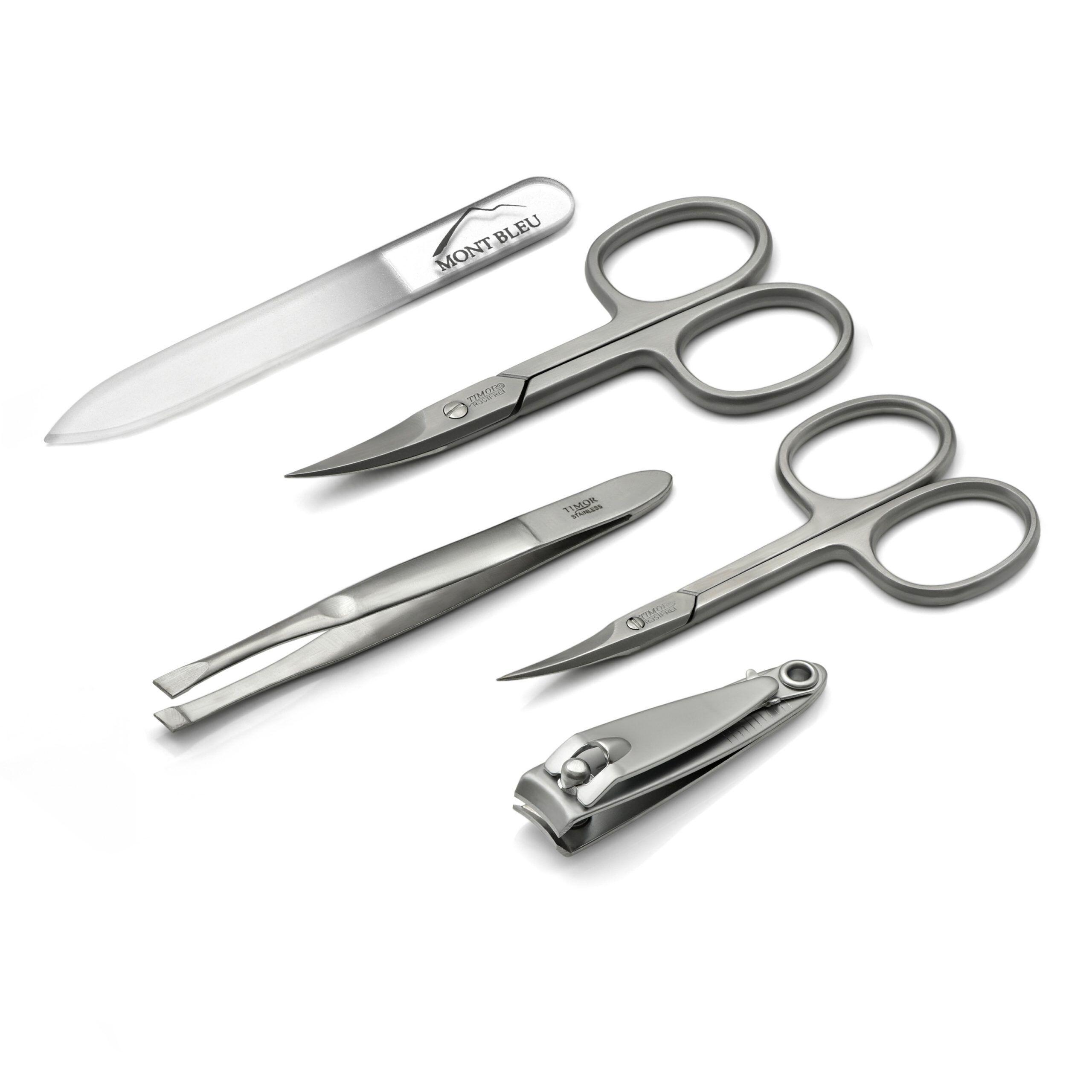 Giesen & Forsthoff's Timor 5-piece Manicure Set in Red Leather Case