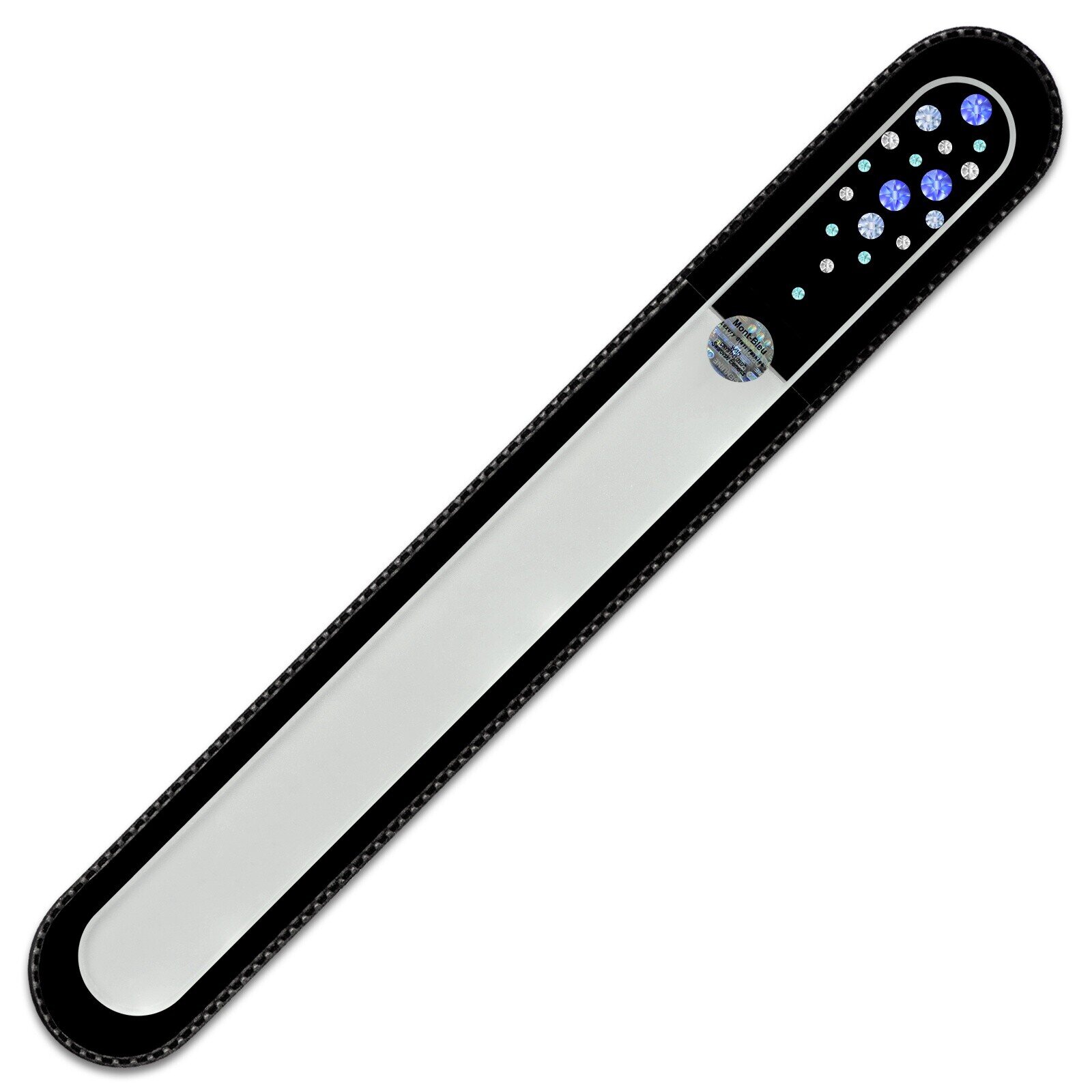 Mont Bleu Large Glass Nail File with crystals W-B Mont Bleu Large Glass Nail File with crystals W-B