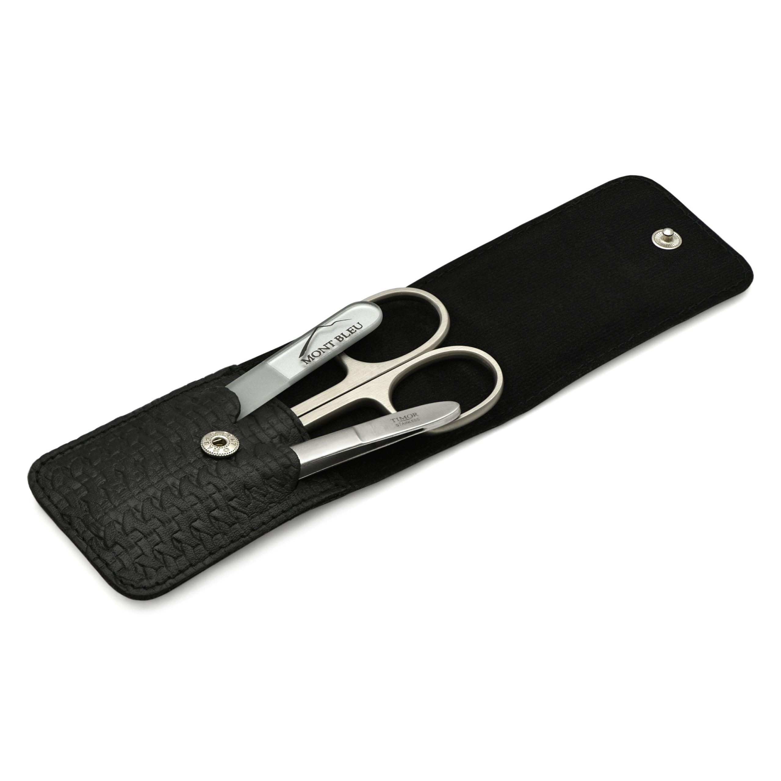 Giesen & Forsthoff's Timor 3-piece Manicure Set in Leather Case with Braided Look