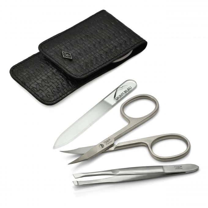 Giesen & Forsthoff's Timor 3-piece Manicure Set in Leather Case with Braided Look