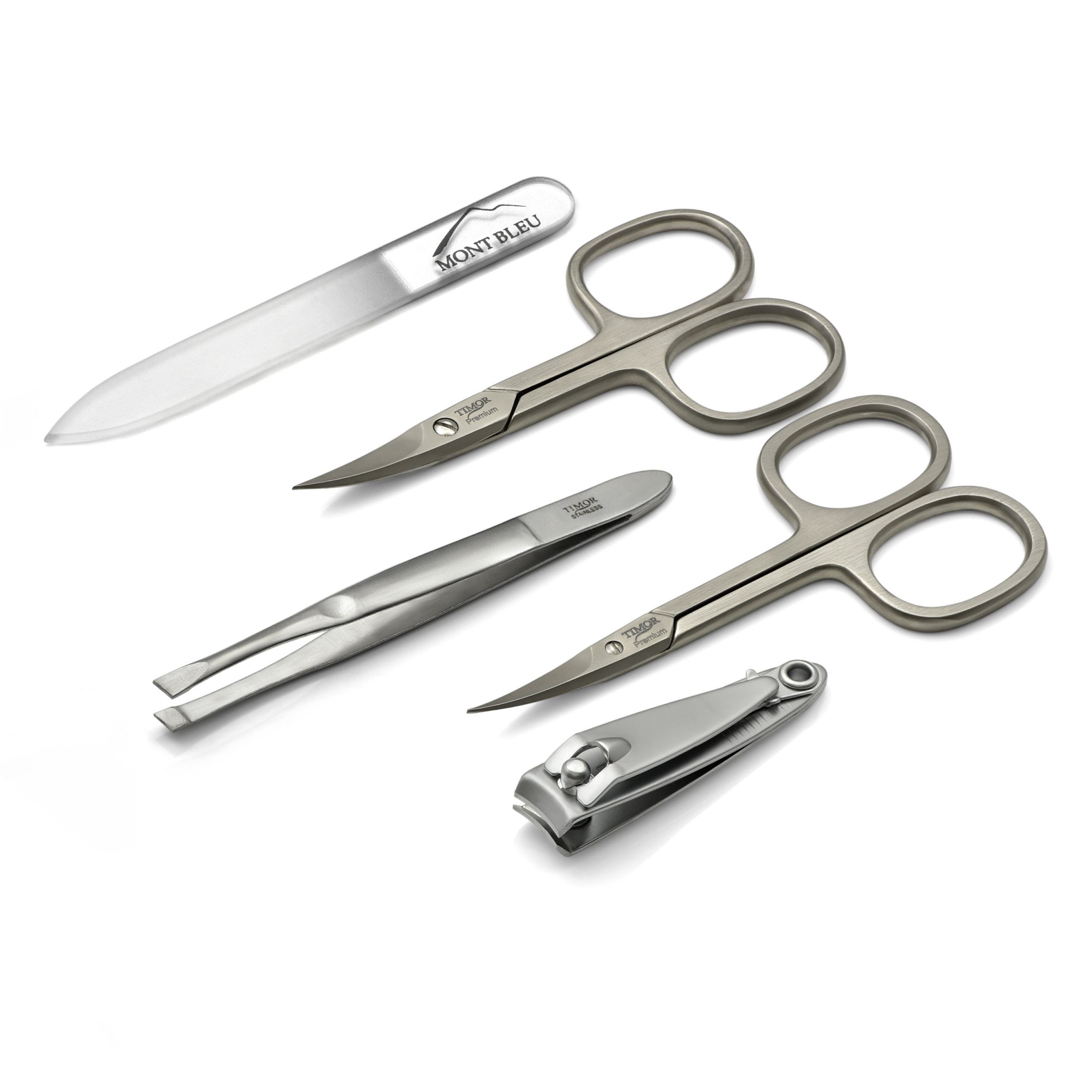 Giesen & Forsthoff's Timor 5-piece Manicure Set in Dark Blue Leather Case