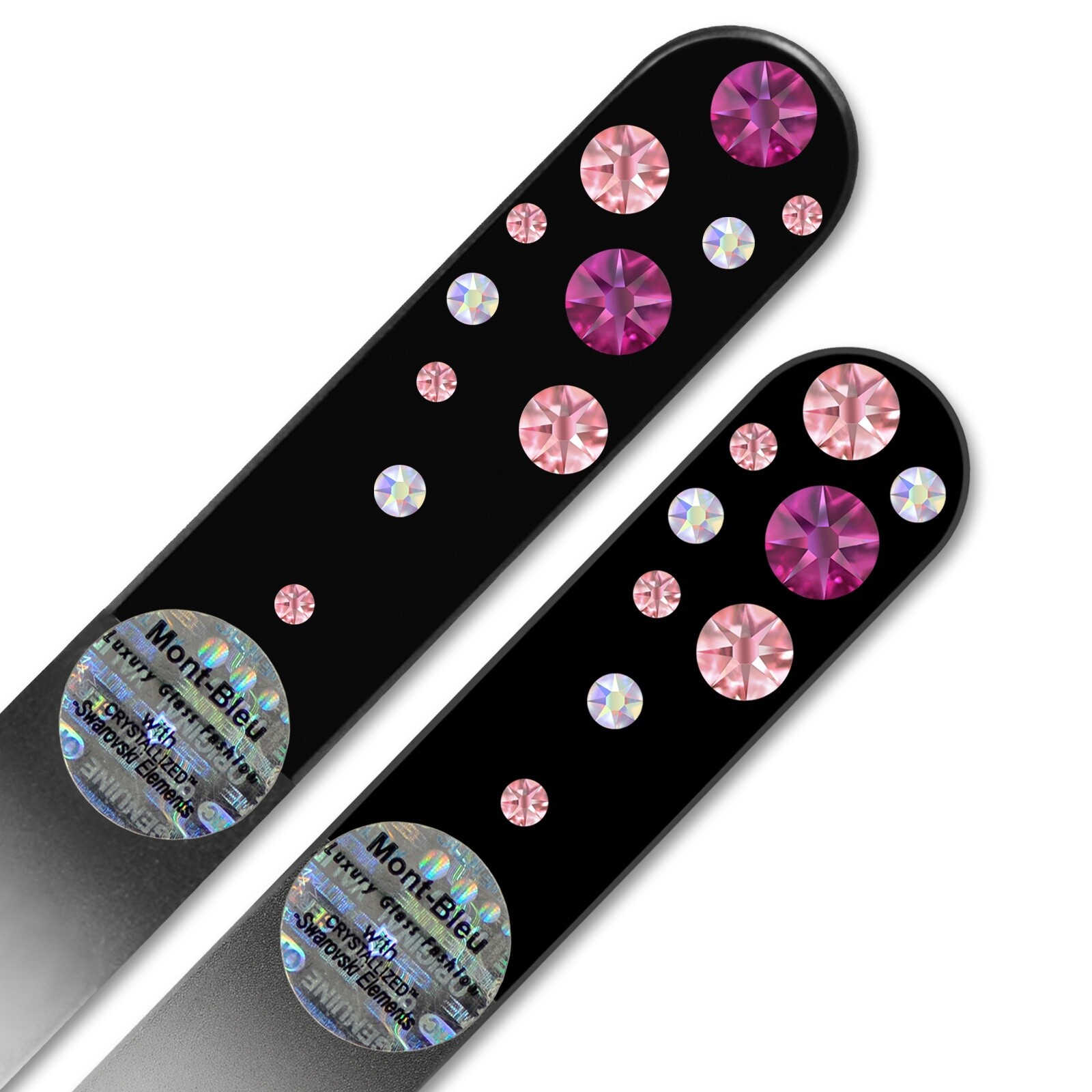Set of 2 Black Crystal Nail Files with crystals WB-MS