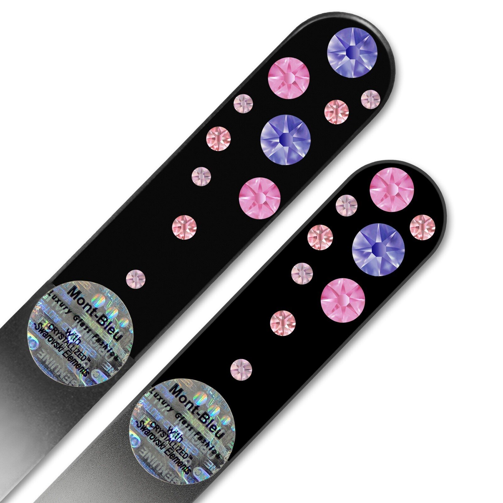 Set of 2 Black Crystal Nail Files with crystals WB-MS Set of 2 Black Crystal Nail Files with crystals WB-MS