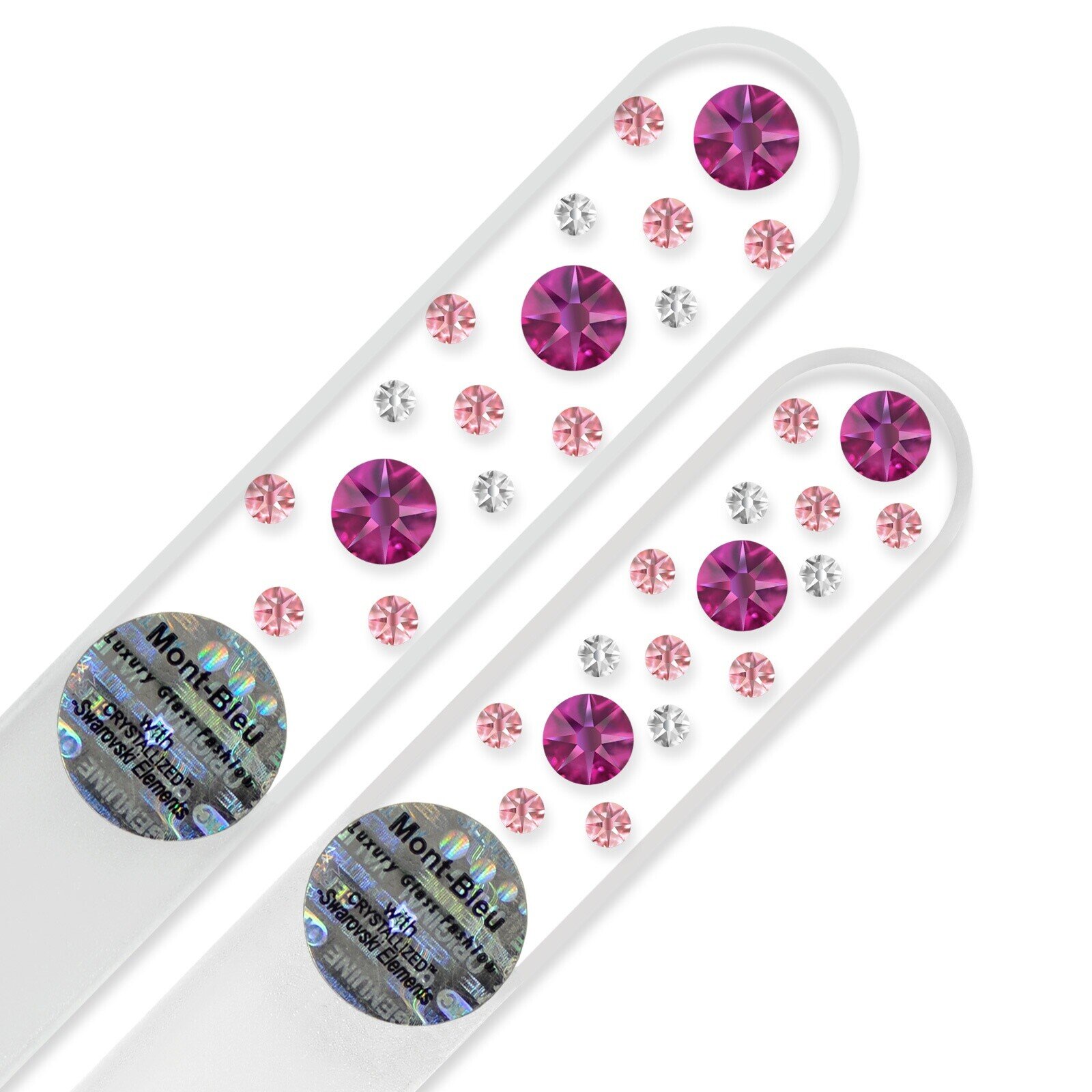 Set of 2 Glass Nail Files with crystals CN-MS