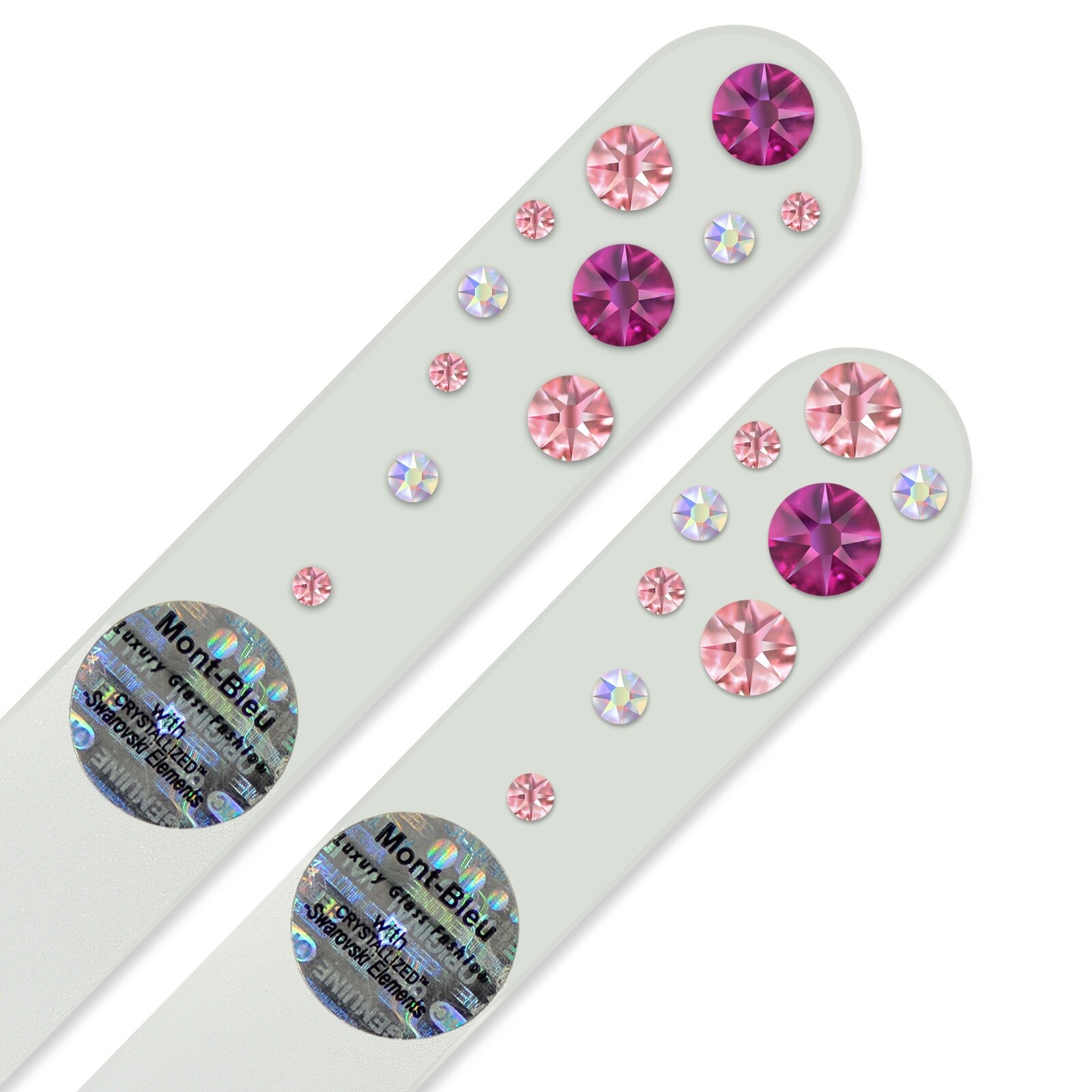 Set of 2 White Crystal Nail Files with crystals WW-MS - Mont bleu Store