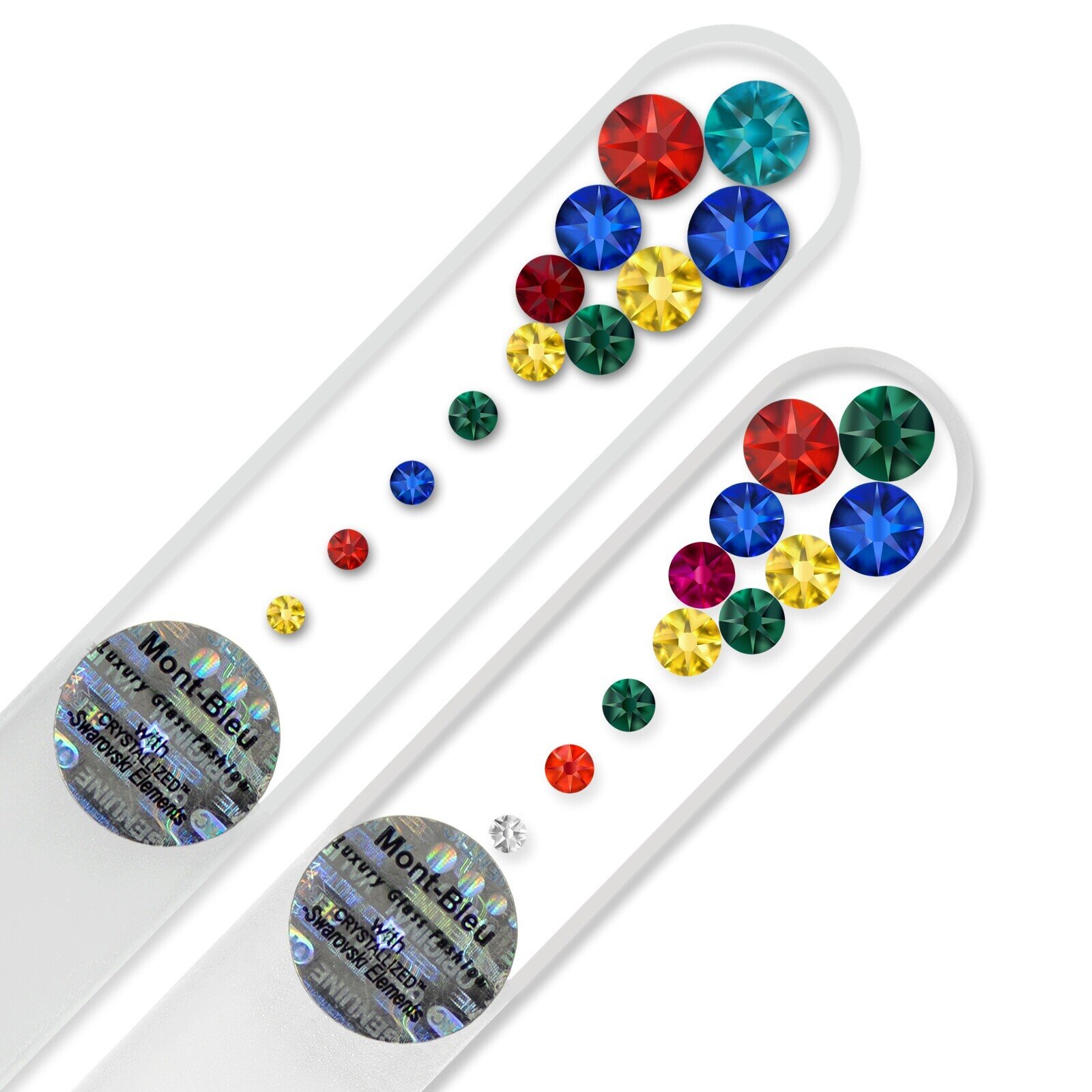 A set of 2 Marbles Glass Nail Files with Swarovski crystals M-MS A set of 2 Marbles Glass Nail Files with Swarovski crystals M-MS