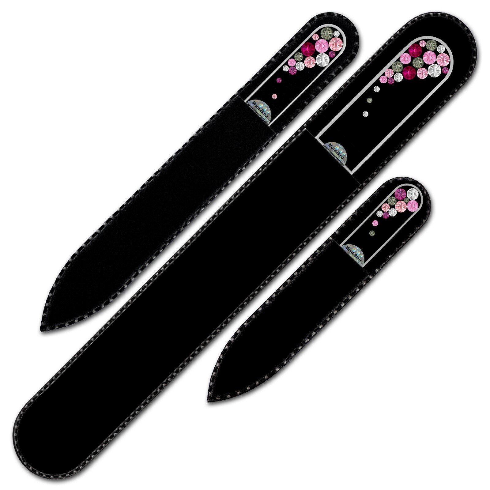 Set of 3 Czech Glass Nail Files with crystals B-BMS