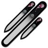 Set of 3 Czech Black Glass Nail Files with crystals BB-BMS