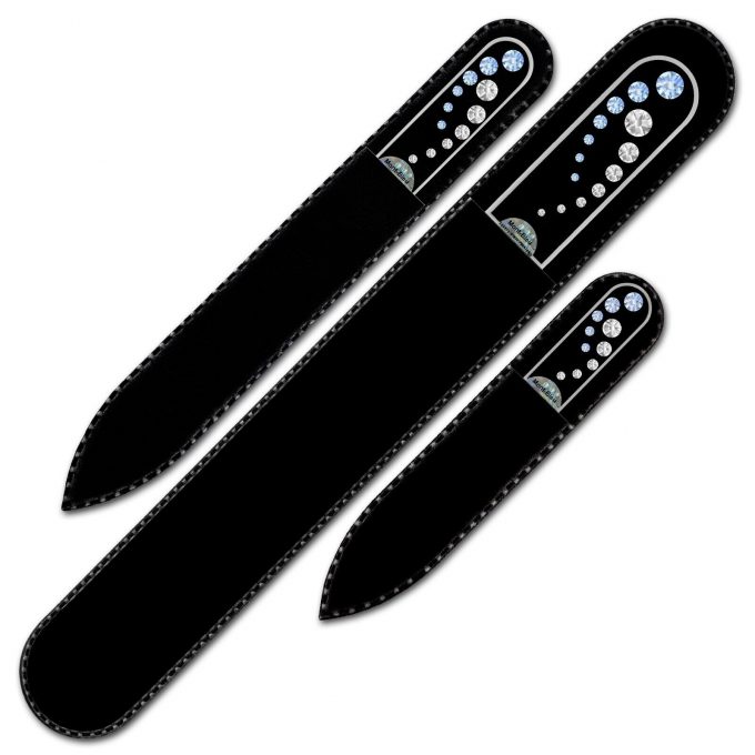 3-piece Nail File Set with Crystals for Women CO-BMS