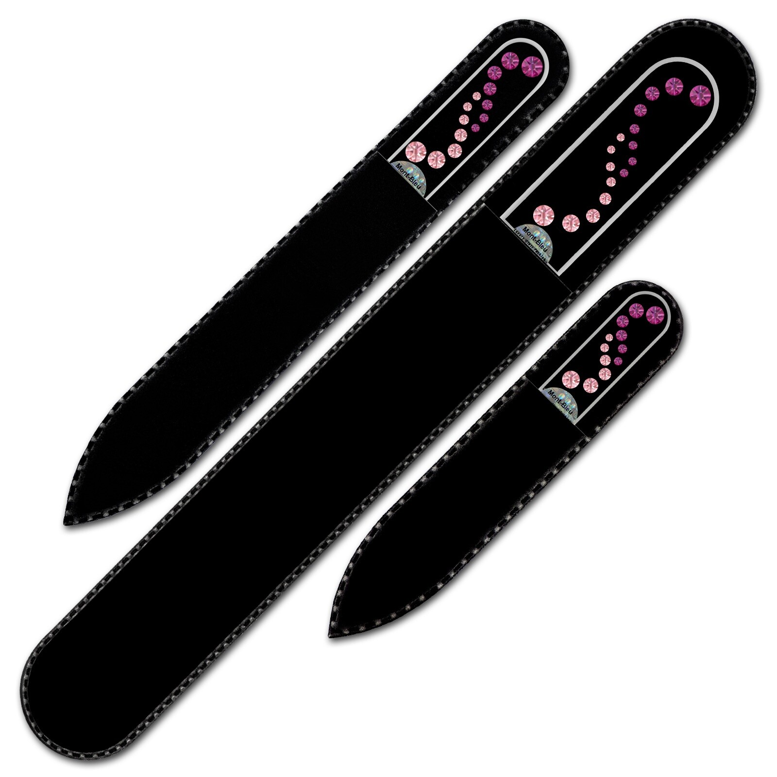 A set of 3 Glass Nail Files with Swarovski crystals WA-BMS