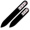 Set of 2 White Glass Nail Files with crystals CNW-MS