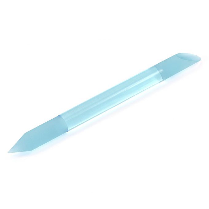 Dual-end glass cuticle pusher for pedicure - bleu Store
