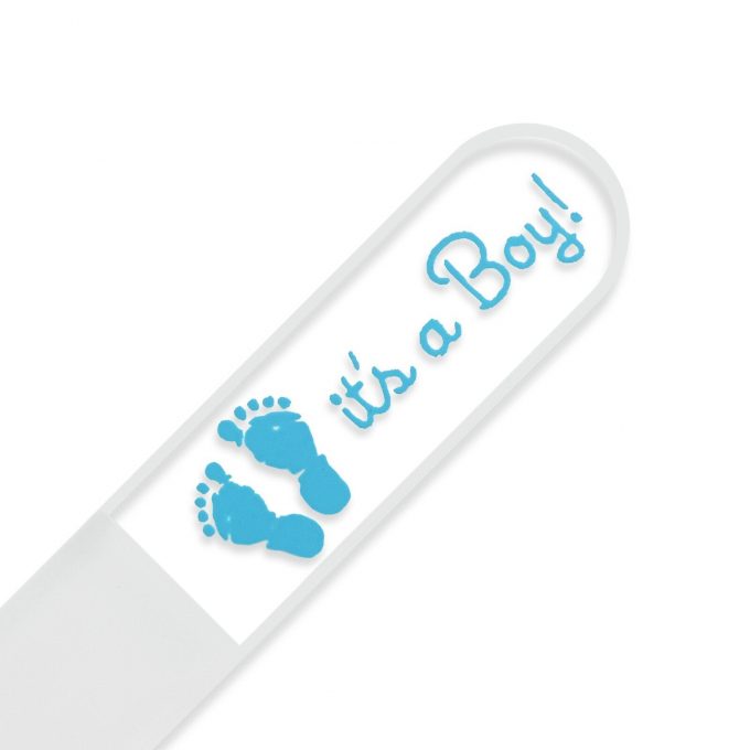 It's a Boy! Baby Crystal Glass Nail File, Czech Made