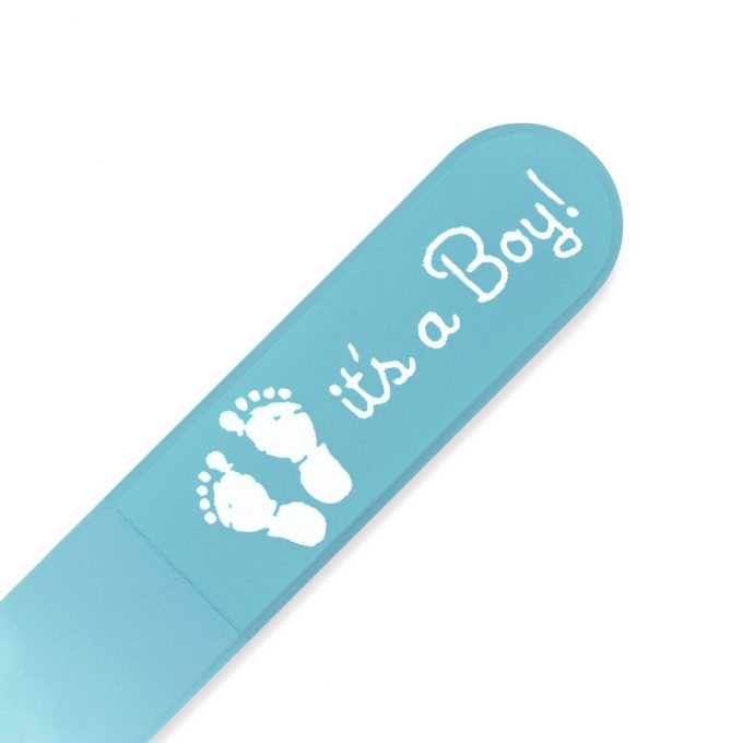 It's a Boy! Baby Crystal Glass Nail File, Czech Made