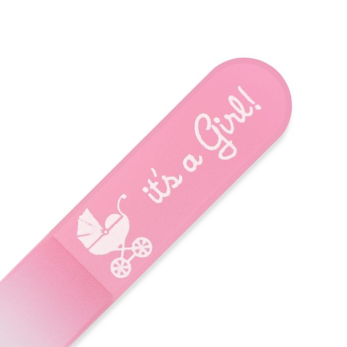 It's a Girl! Baby Crystal Glass Nail File, Czech Made
