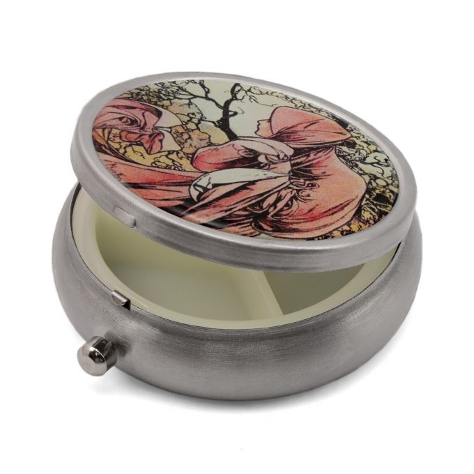 Pill Box with Four Seasons Designs