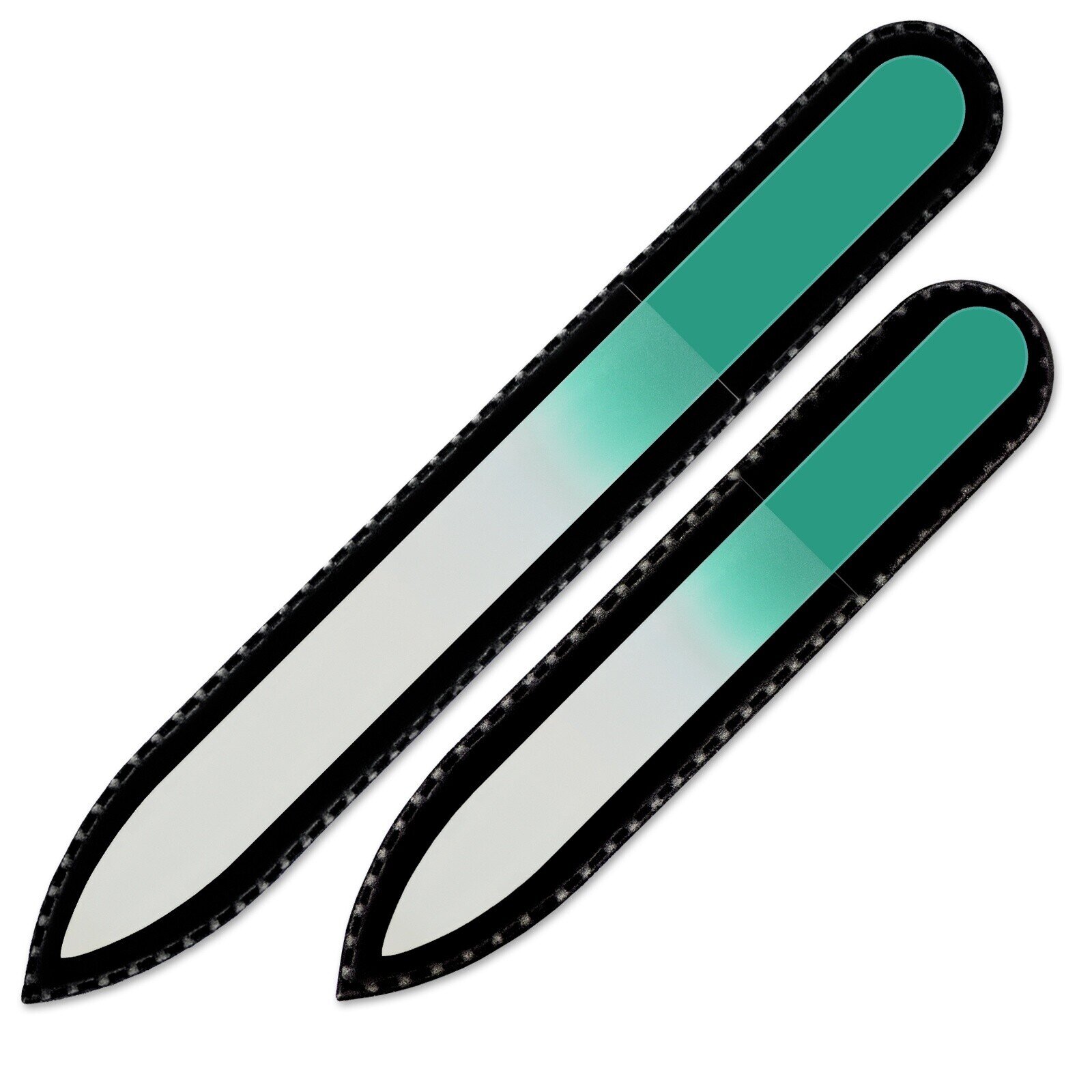 Set of 2 Color Glass Nail Files, Hand made of Czech tempered glass C-MS Set of 2 Color Glass Nail Files, Hand made of Czech tempered glass C-MS