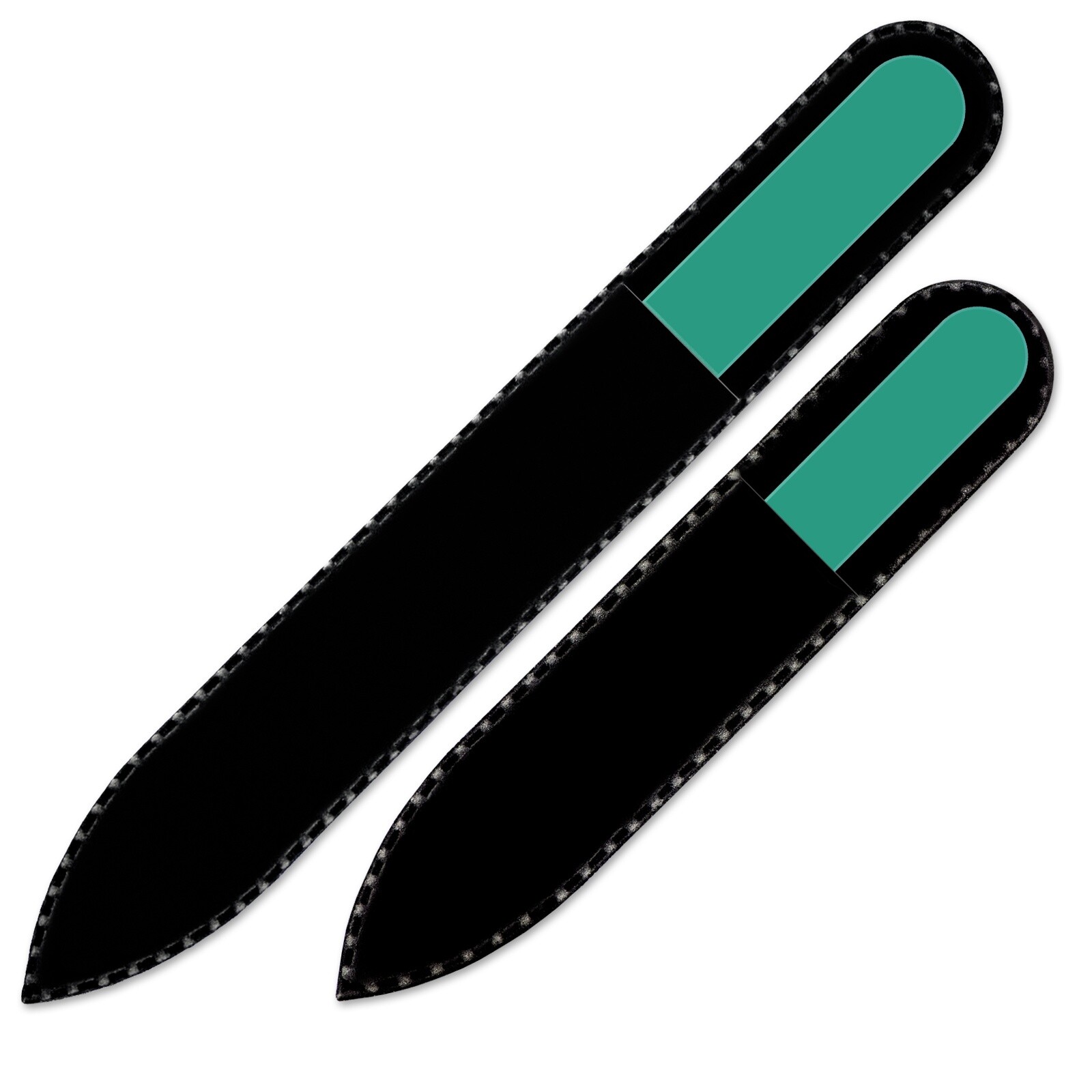 Set of 2 Color Glass Nail Files, Hand made of Czech tempered glass C-MS Set of 2 Color Glass Nail Files, Hand made of Czech tempered glass C-MS