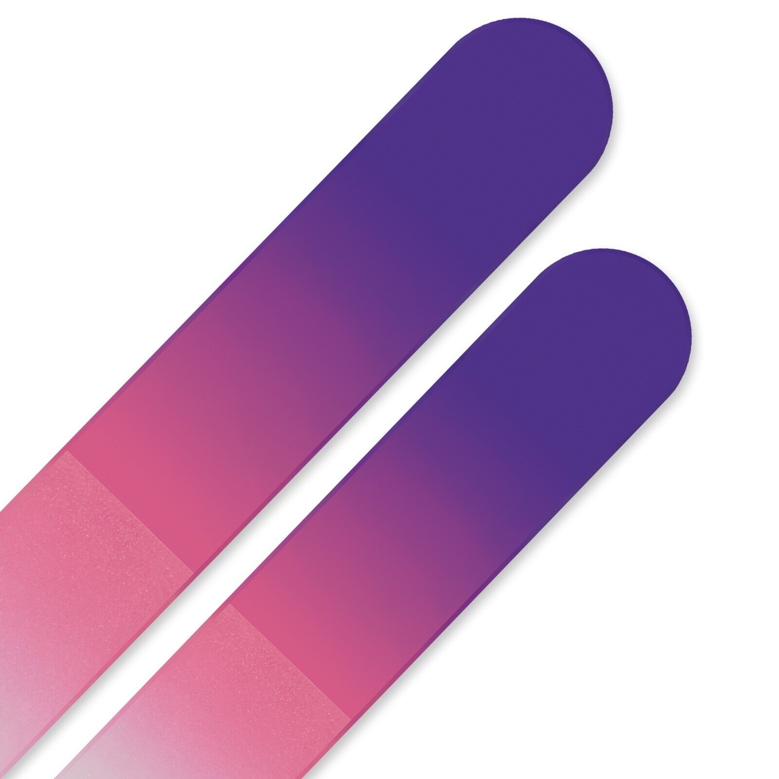 Set of 2 Rainbow Crystal Nail Files, Hand made of Czech tempered glass R-MS1