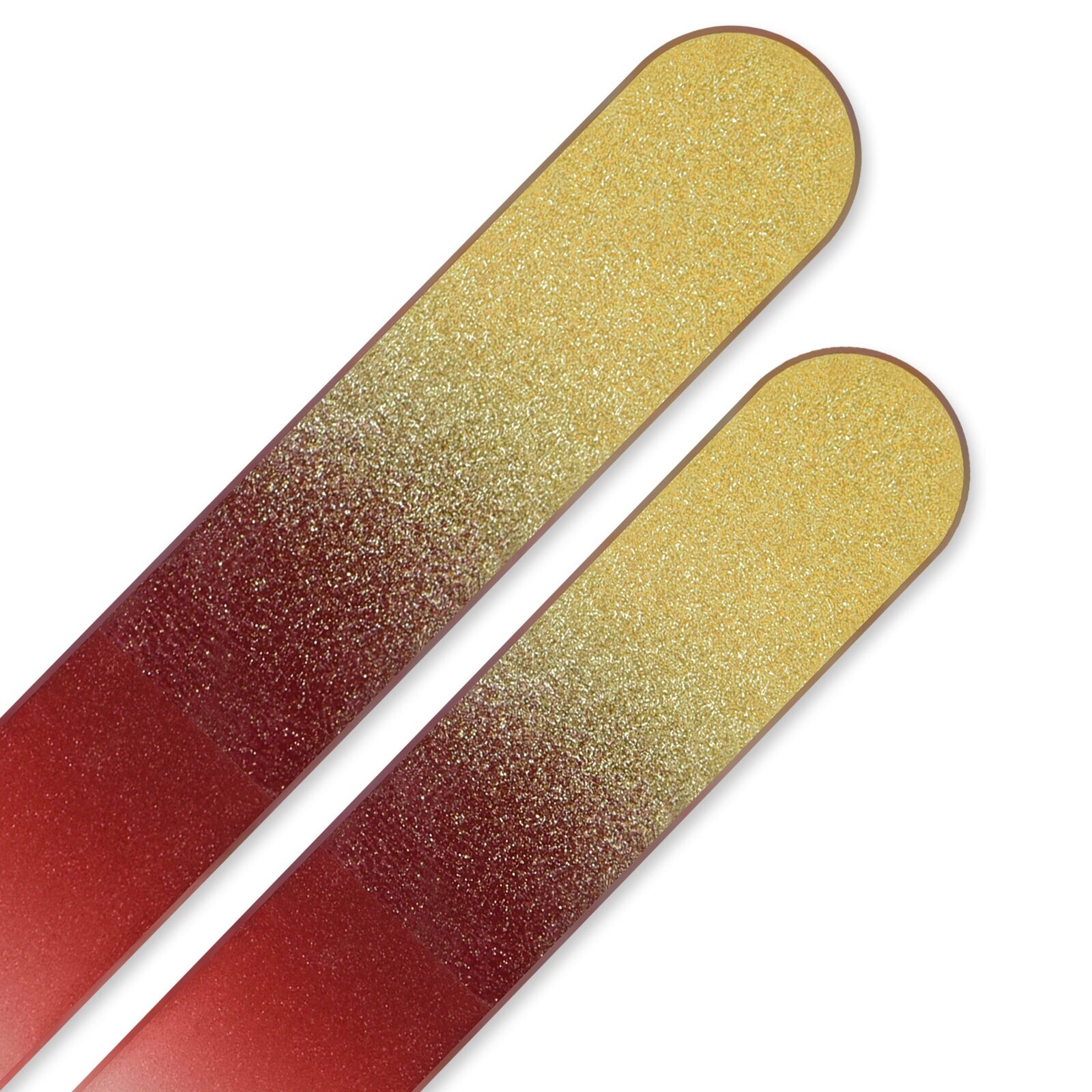 Set of 2 Rainbow Crystal Nail Files, Hand made of Czech tempered glass R-MS2