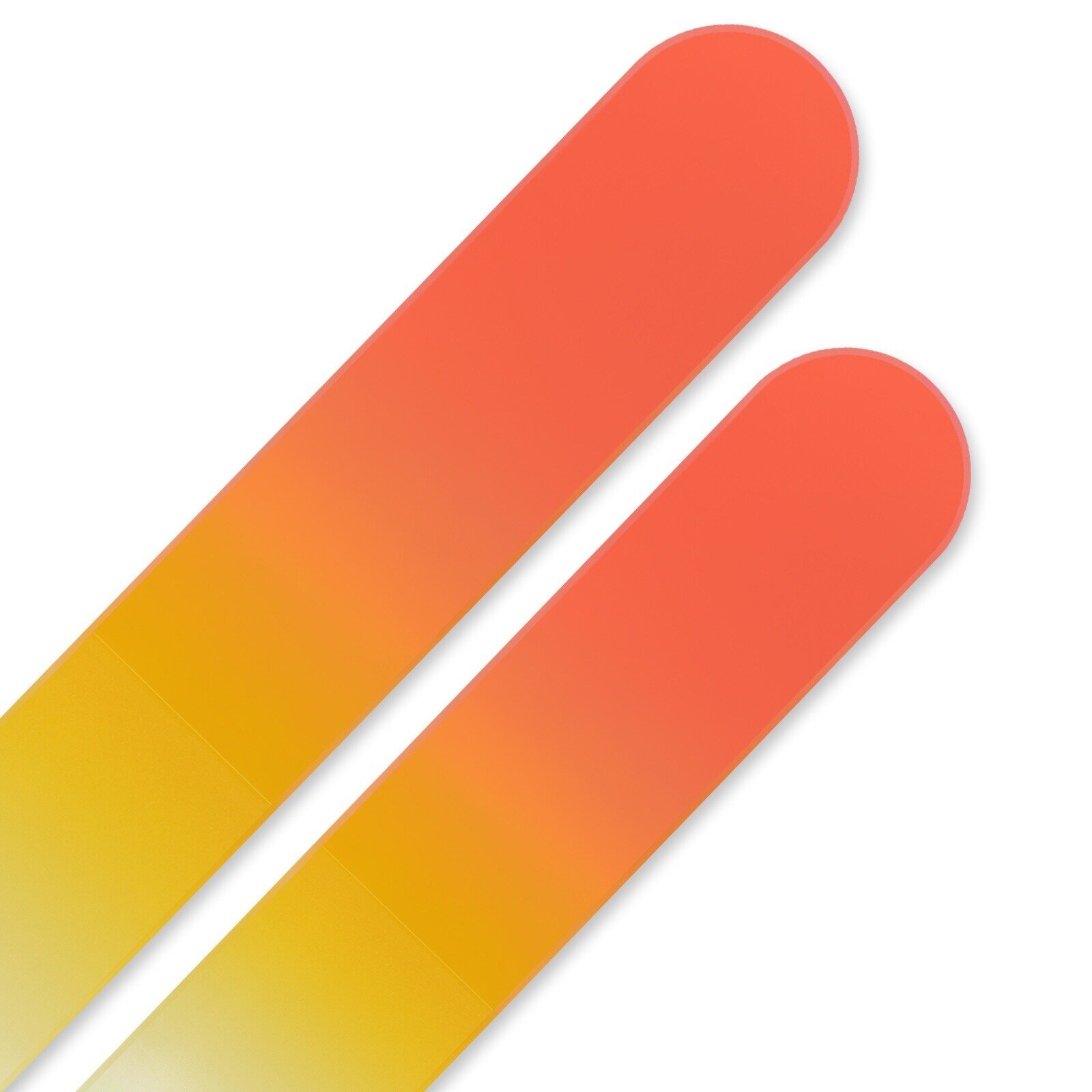 Set of 2 Rainbow Crystal Nail Files, Hand made of Czech tempered glass R-MS5