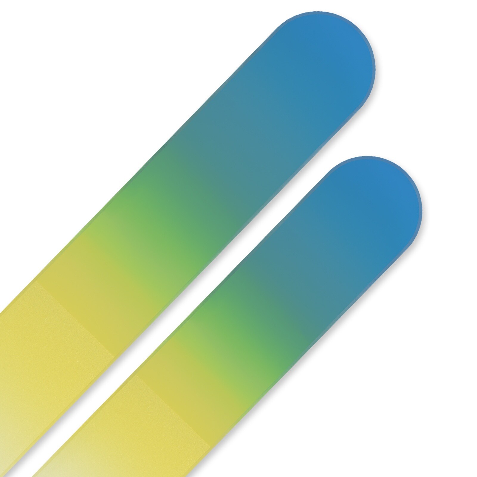 Set of 2 Rainbow Crystal Nail Files, Hand made of Czech tempered glass R-MS5 Set of 2 Rainbow Crystal Nail Files, Hand made of Czech tempered glass R-MS5