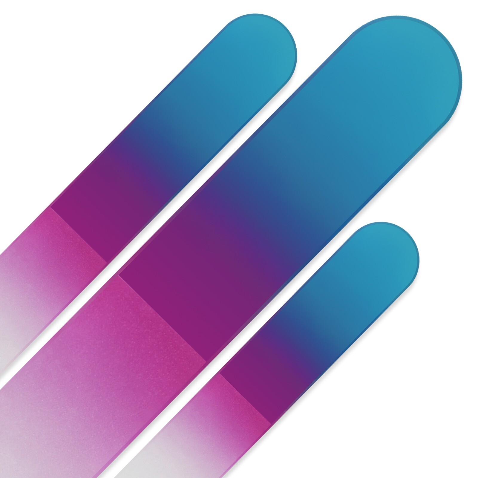 Set of 3 Rainbow Crystal Nail Files, Hand made of Czech tempered glass R-BMS1 Set of 3 Rainbow Crystal Nail Files, Hand made of Czech tempered glass R-BMS1