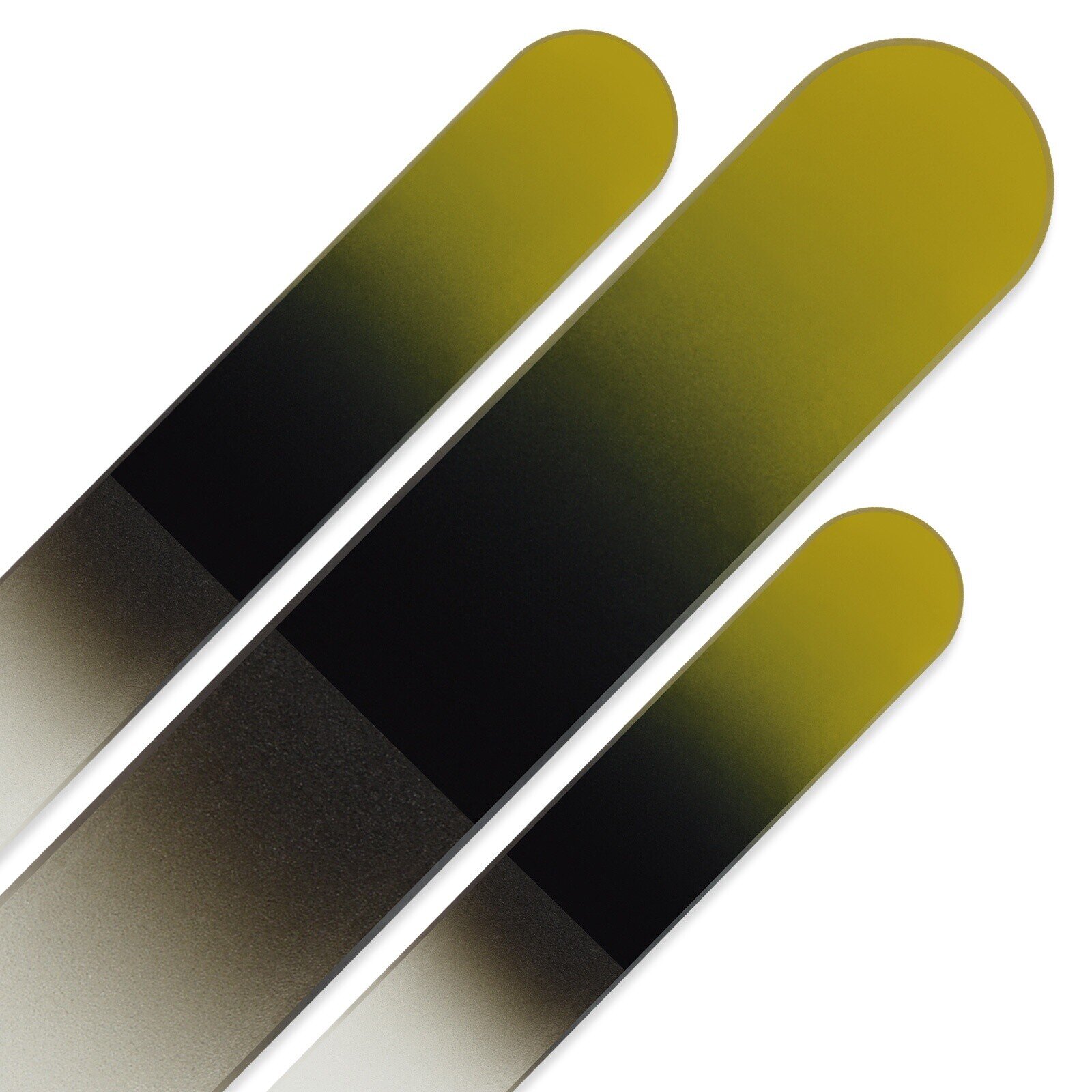 Set of 3 Rainbow Crystal Nail Files, Hand made of Czech tempered glass R-BMS2