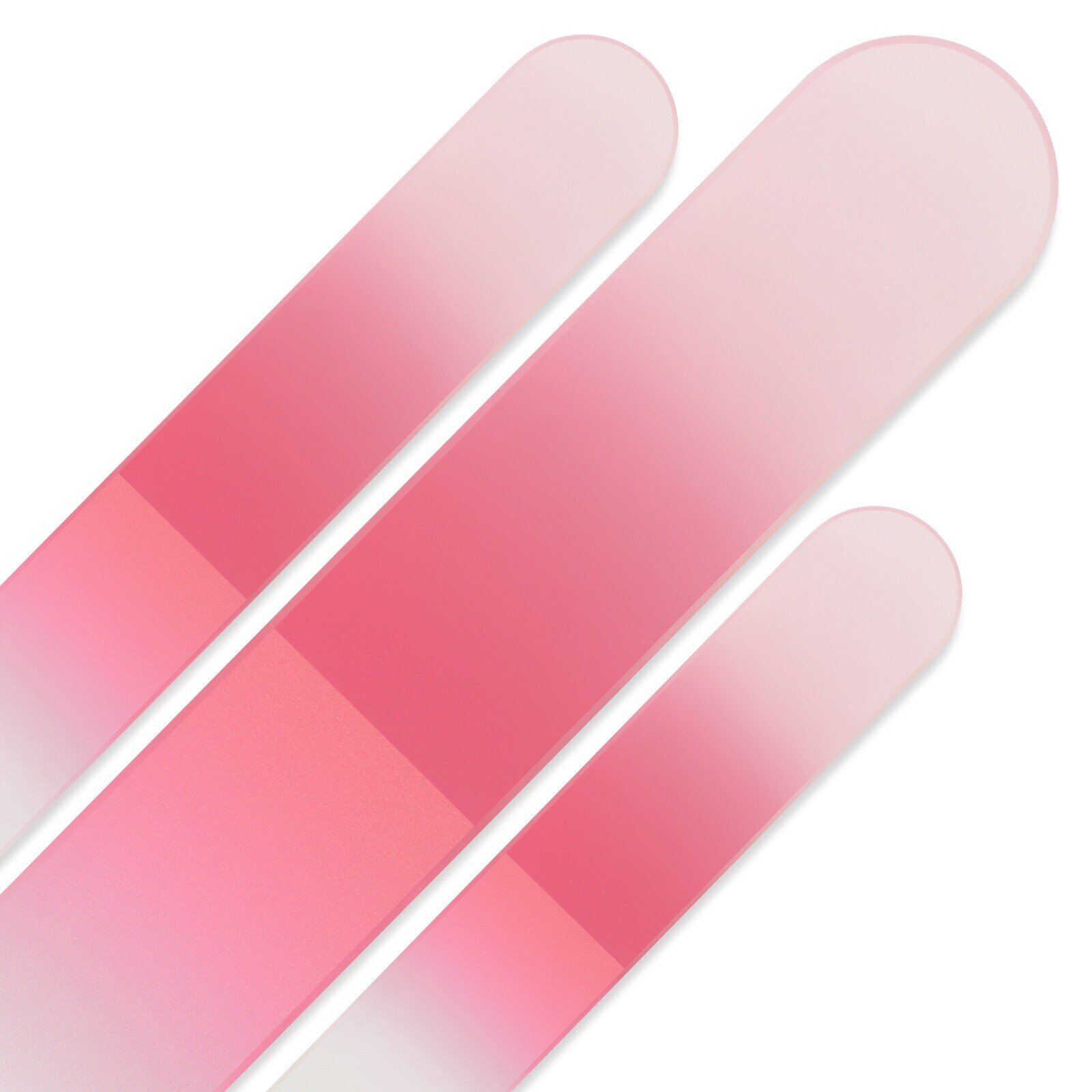 Set of 3 Rainbow Crystal Nail Files, Hand made of Czech tempered glass R-BMS7