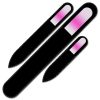 Set of 3 Rainbow Crystal Nail Files, Hand made of Czech tempered glass R-BMS7