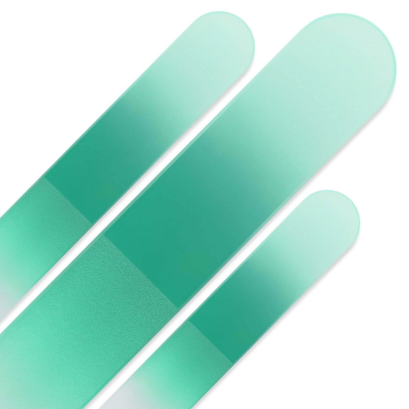 Set of 3 Rainbow Crystal Nail Files, Hand made of Czech tempered glass R-BMS9