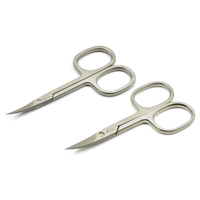 Mont Bleu Set of 2 Scissors: Nail Scissors & Cuticle Scissors, made in Italy, sharpened in Solingen