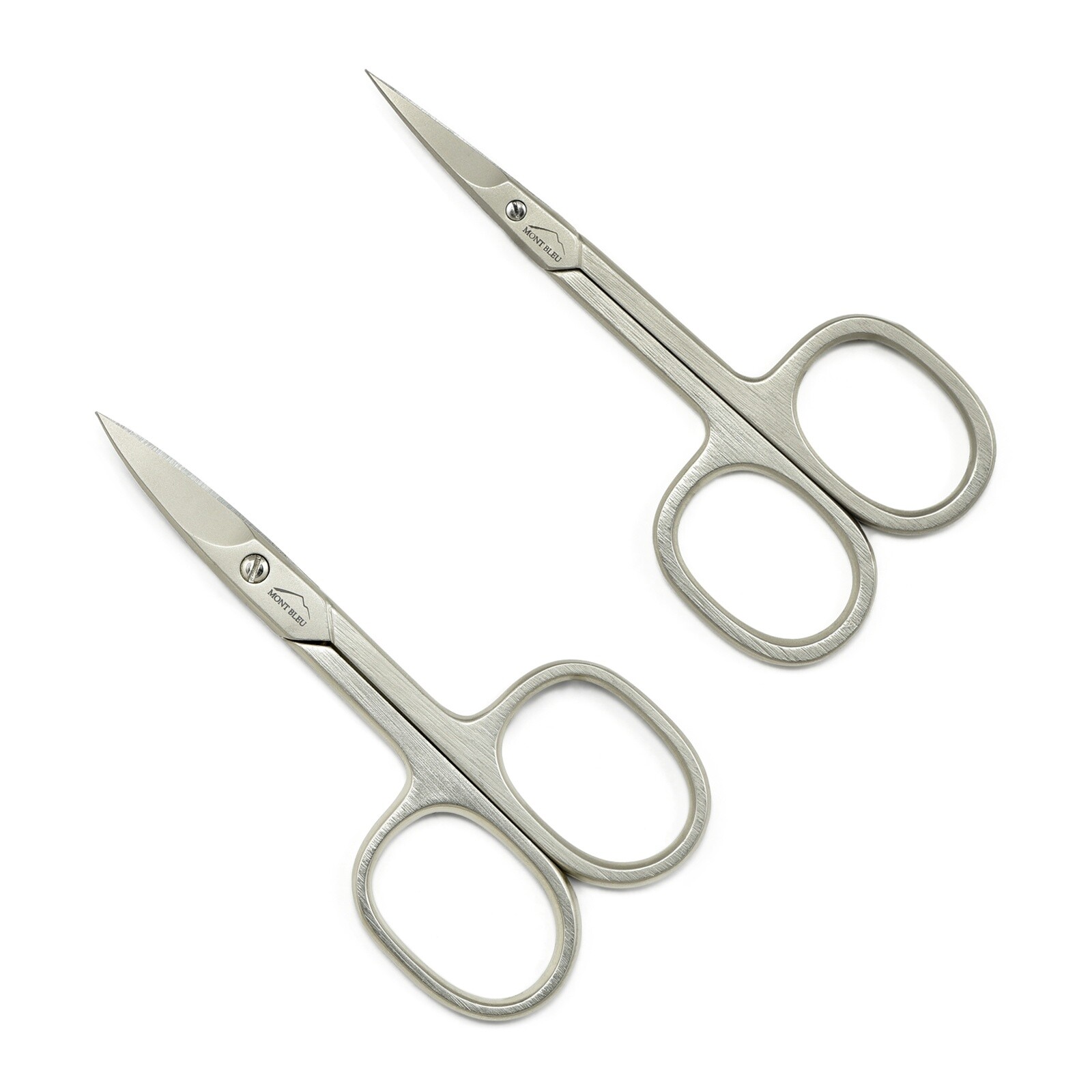 Mont Bleu Set of 2 Scissors: Nail Scissors & Cuticle Scissors, made in Italy, sharpened in Solingen