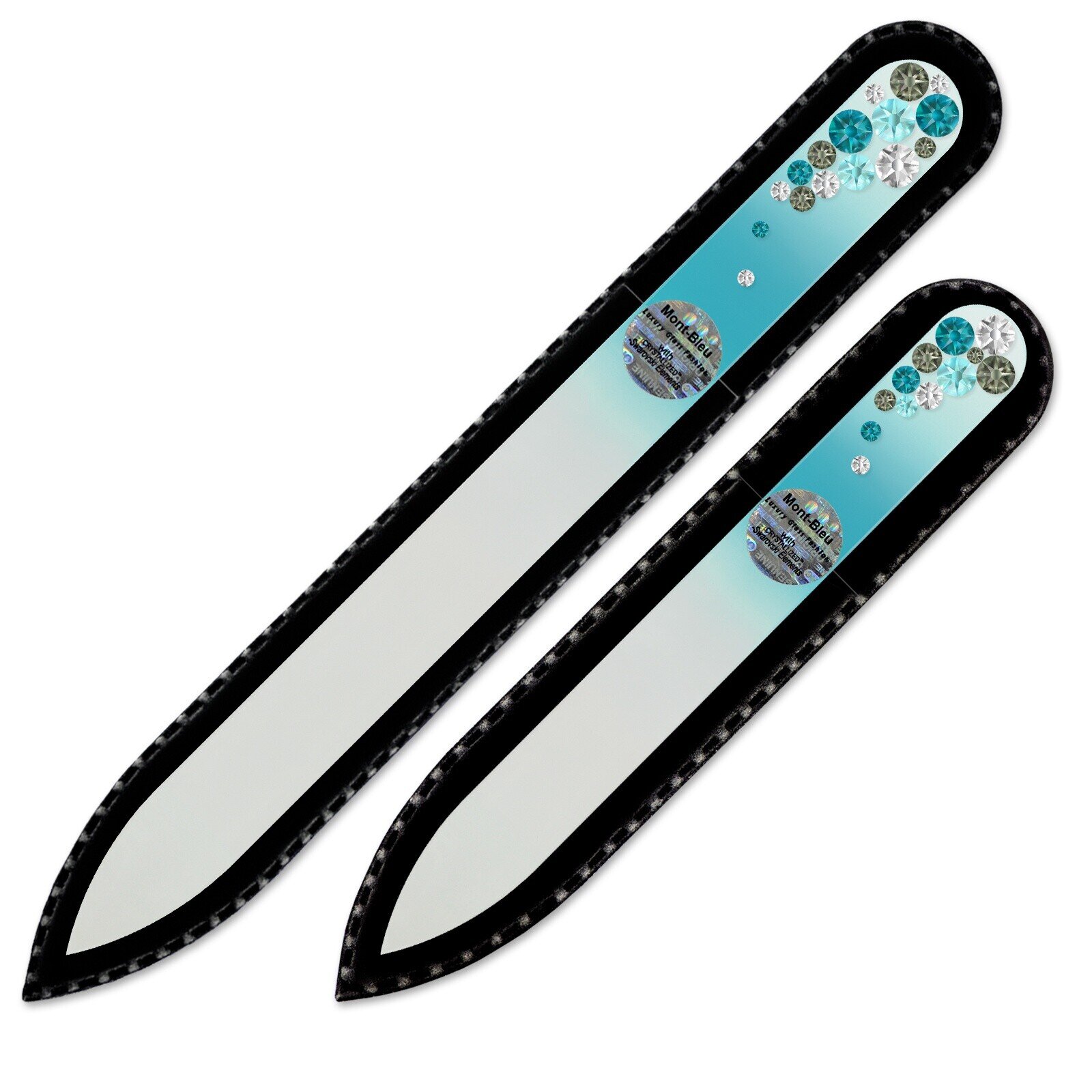 Set of 2 Czech Color Glass Nail Files with crystals BC-MS Set of 2 Czech Color Glass Nail Files with crystals BC-MS