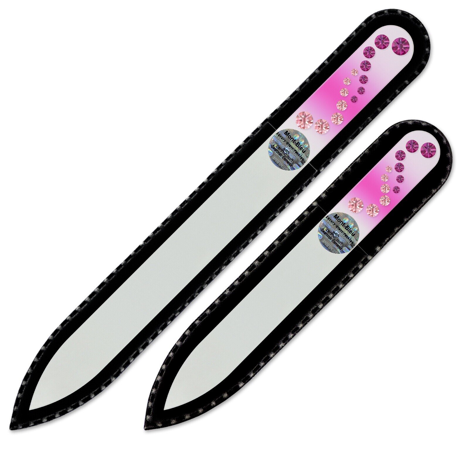 A set of 2 Glass Nail Files with Swarovski crystals WAC-MS