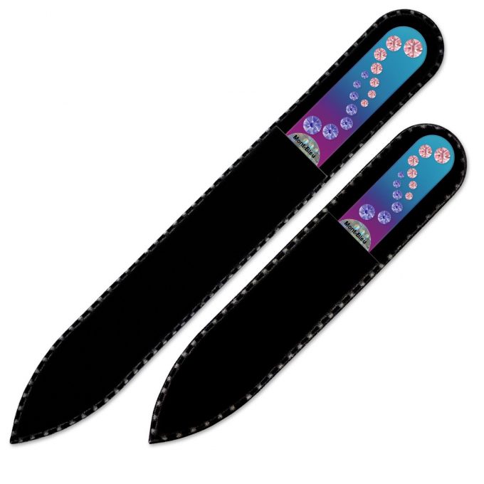 A set of 2 Glass Nail Files with Swarovski crystals WAC-MS