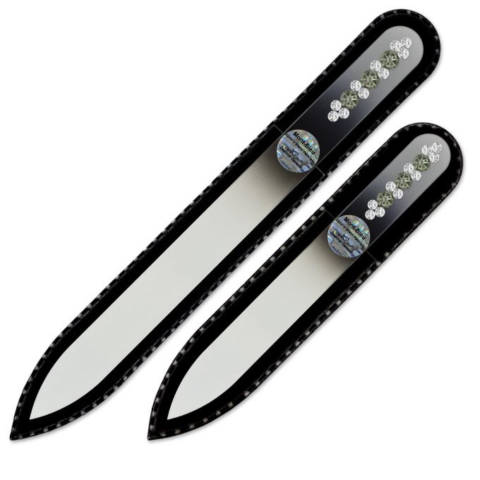 2-piece set with Hand Decorated Crystal Nail Files ORC-MS