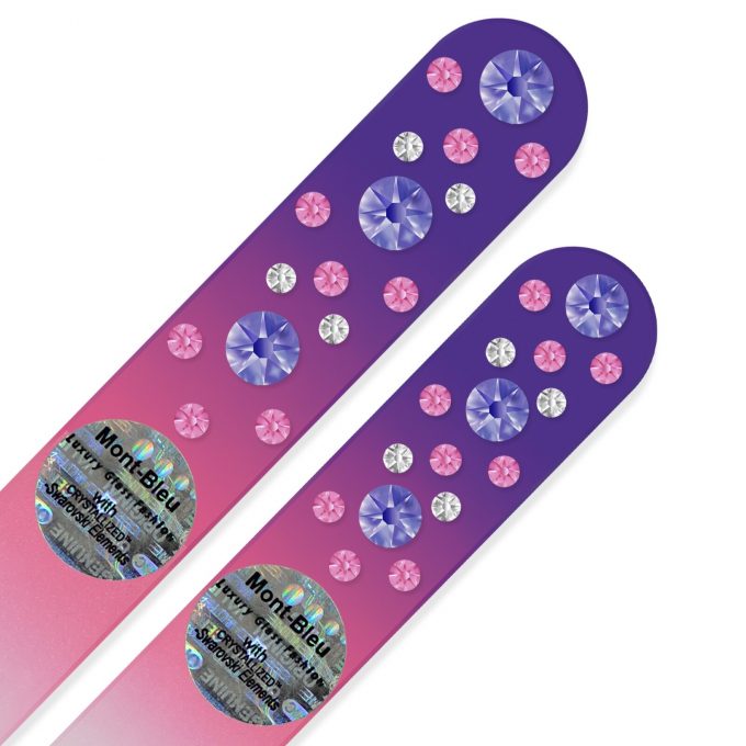 Set of 2 Color Glass Nail Files with crystals CNC-MS
