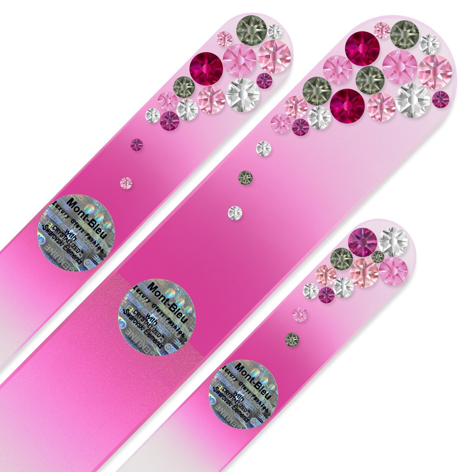 Set of 3 Czech Glass Nail Files with crystals BC-BMS