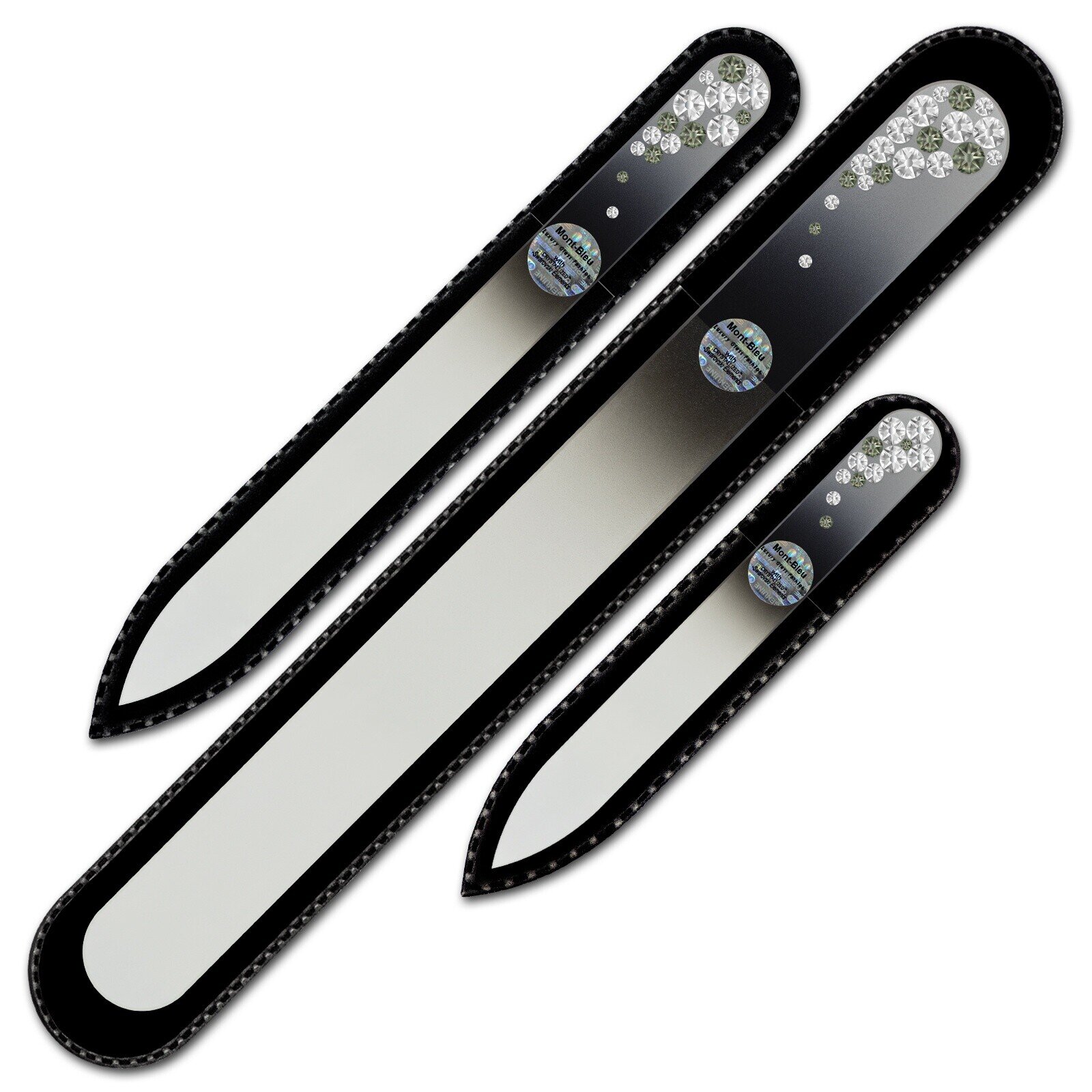 Set of 3 Czech Glass Nail Files with crystals BC-BMS