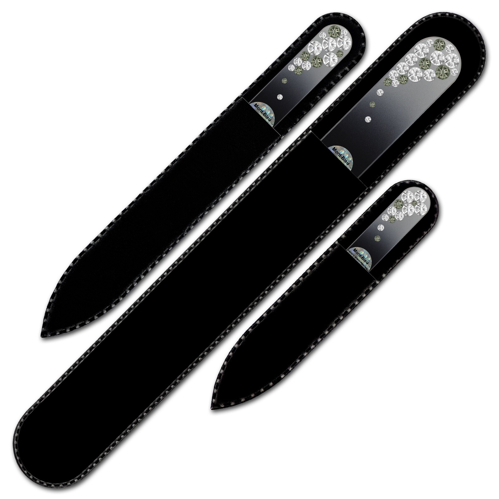 Set of 3 Czech Glass Nail Files with crystals BC-BMS