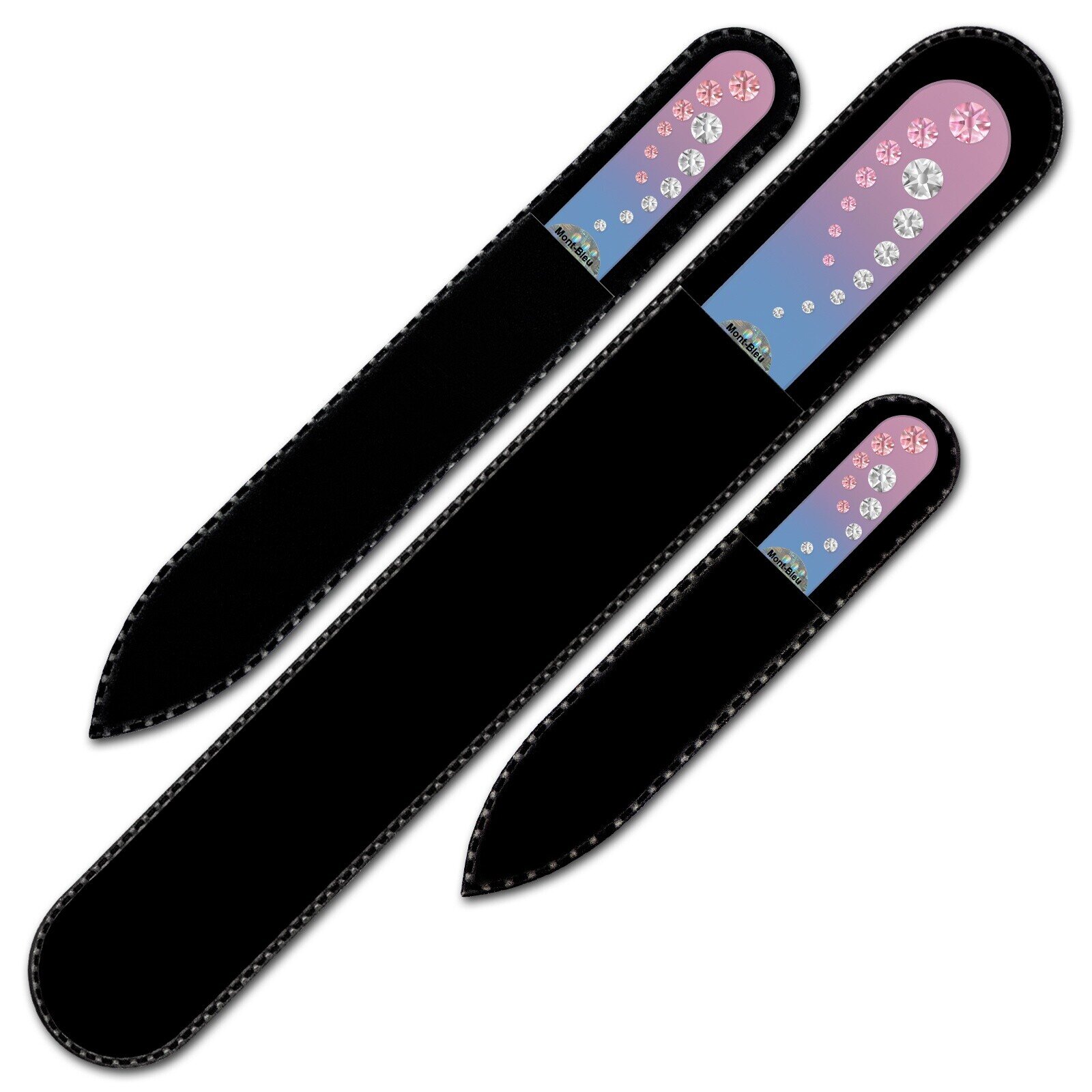 3-piece Nail File Set with Crystals for Women COC-BMS