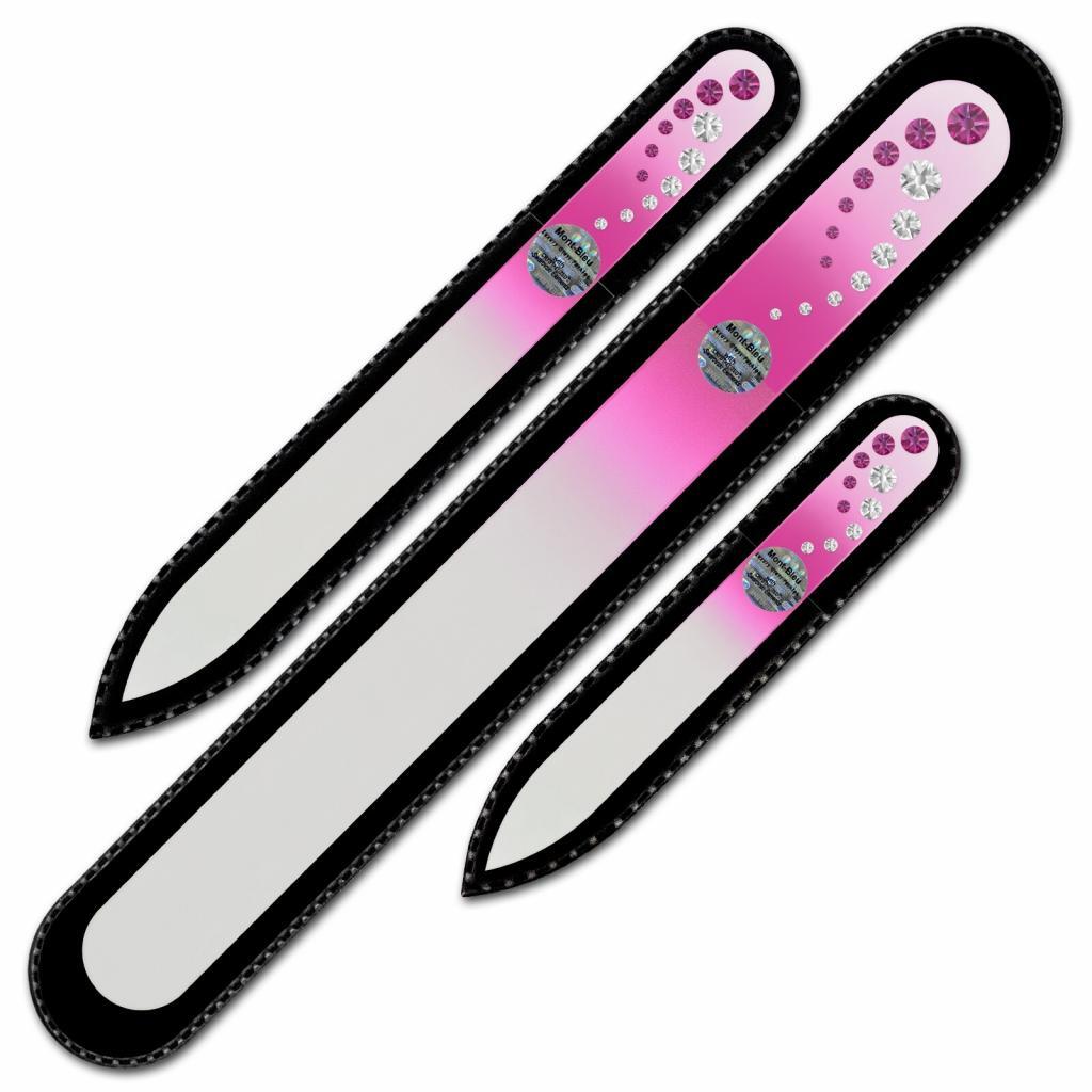 3-piece Nail File Set with Crystals for Women COC-BMS - Mont bleu Store