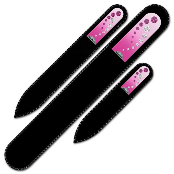 3-piece Nail File Set with Crystals for Women COC-BMS