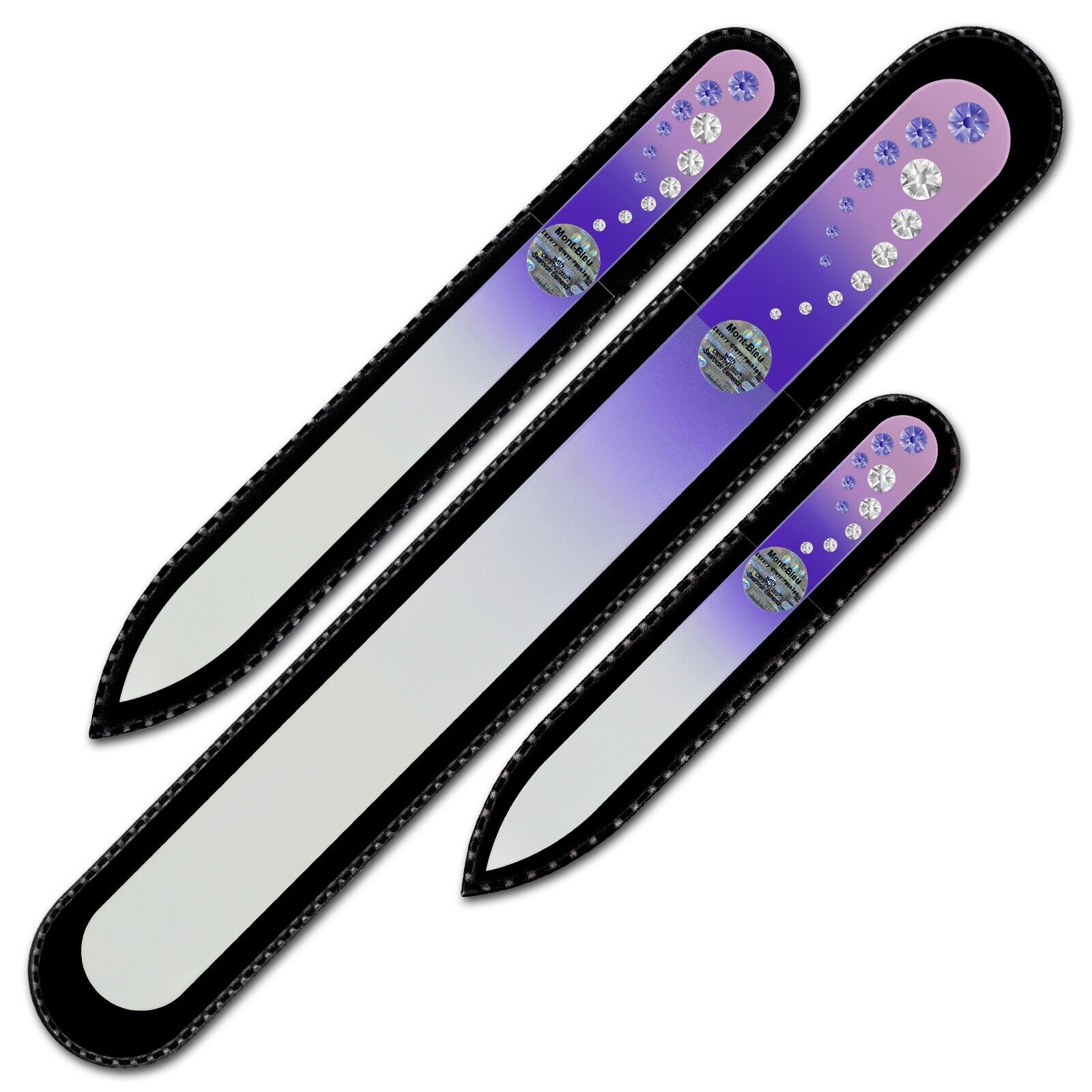 3-piece Nail File Set with Crystals for Women COC-BMS