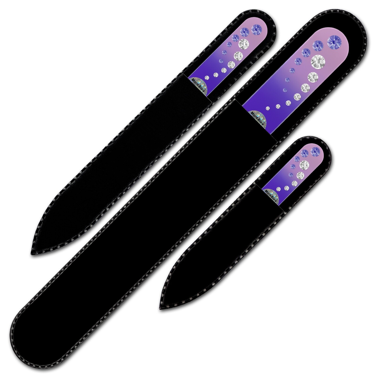 3-piece Nail File Set with Crystals for Women COC-BMS