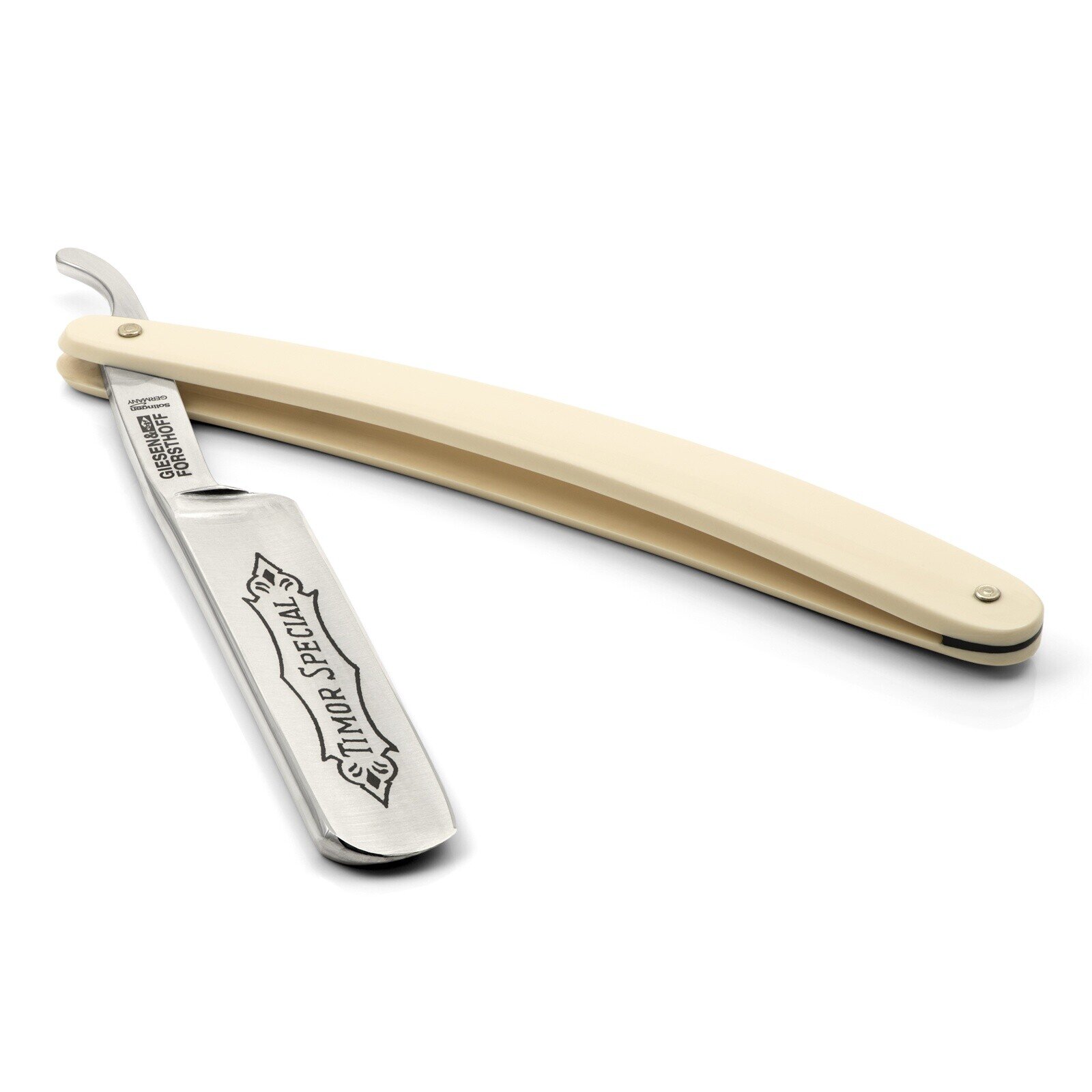 Giesen & Forsthoff's Timor Special 6/8" Straight Razor with Ivory-colored Handle