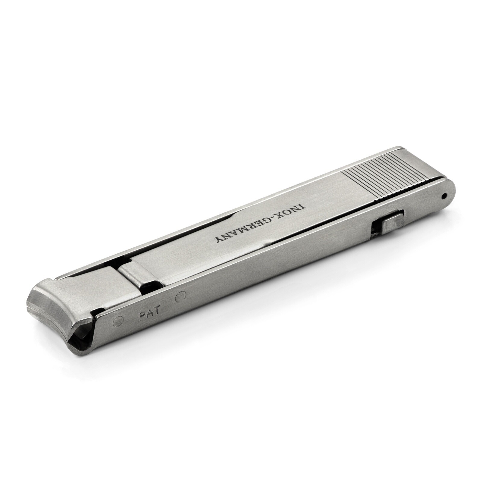 Hans Kniebes Folding Large Travel Nail Clippers, TSA friendly, Stainless Steel, made in Germany