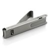 Hans Kniebes Folding Large Travel Nail Clippers, TSA friendly, Stainless Steel, made in Germany