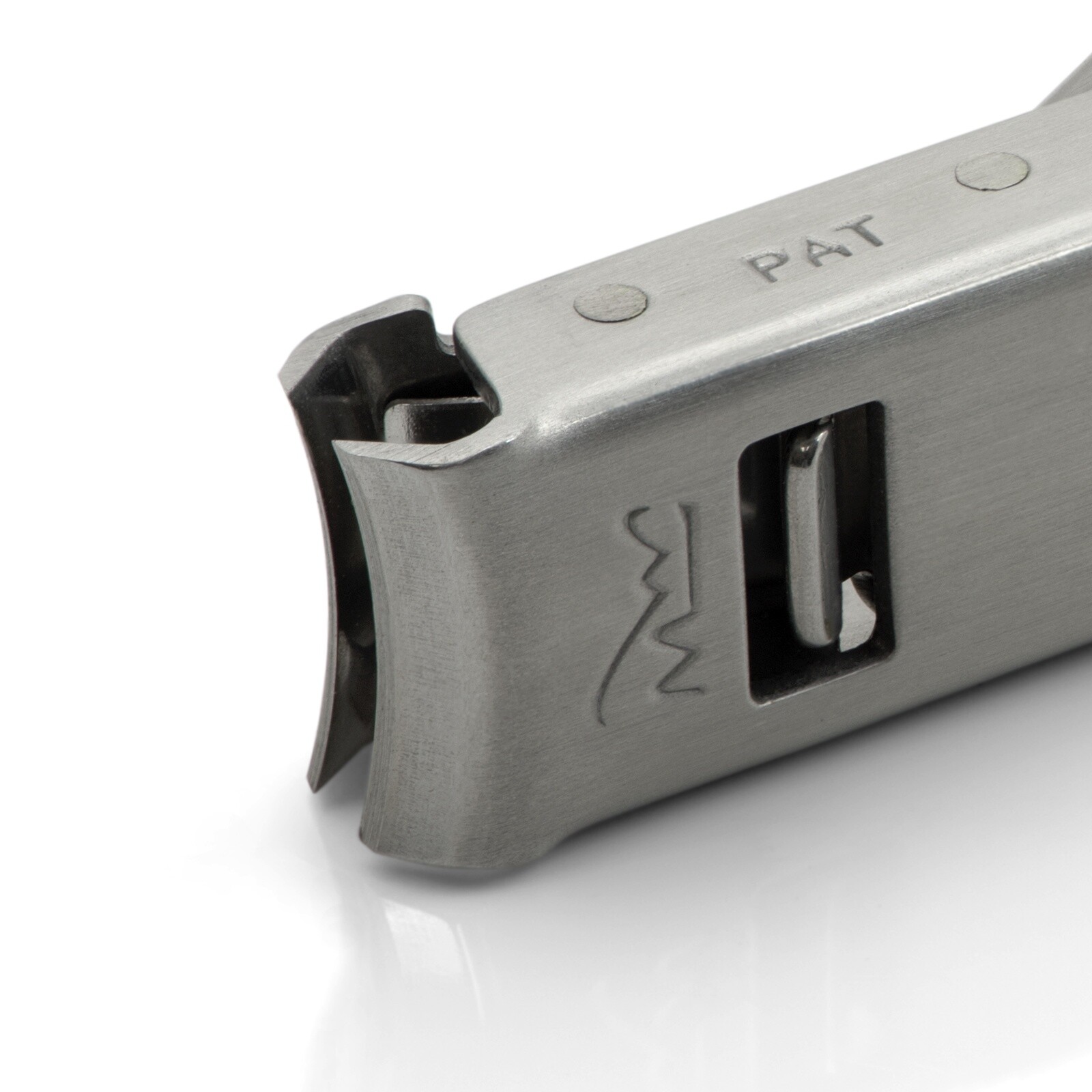 Hans Kniebes Folding Large Travel Nail Clippers, TSA friendly, Stainless Steel, made in Germany